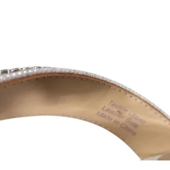 Badgley Mischka Shoes Womens 8.5 Sandal Pumps Ankle Strap Formal Rhinestone Grey - Picture 15 of 16